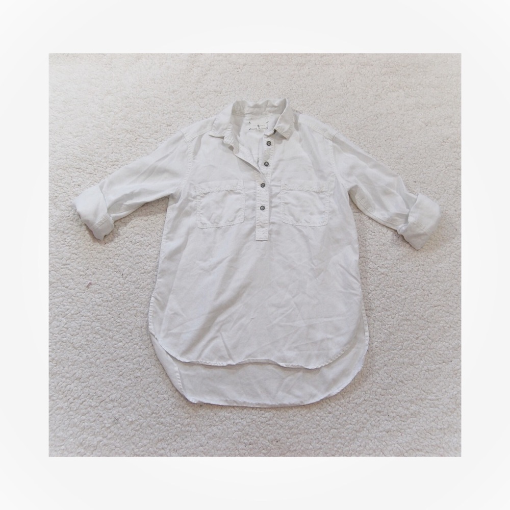 Lou and Grey 1/2 Button Down Shirt Sz Small